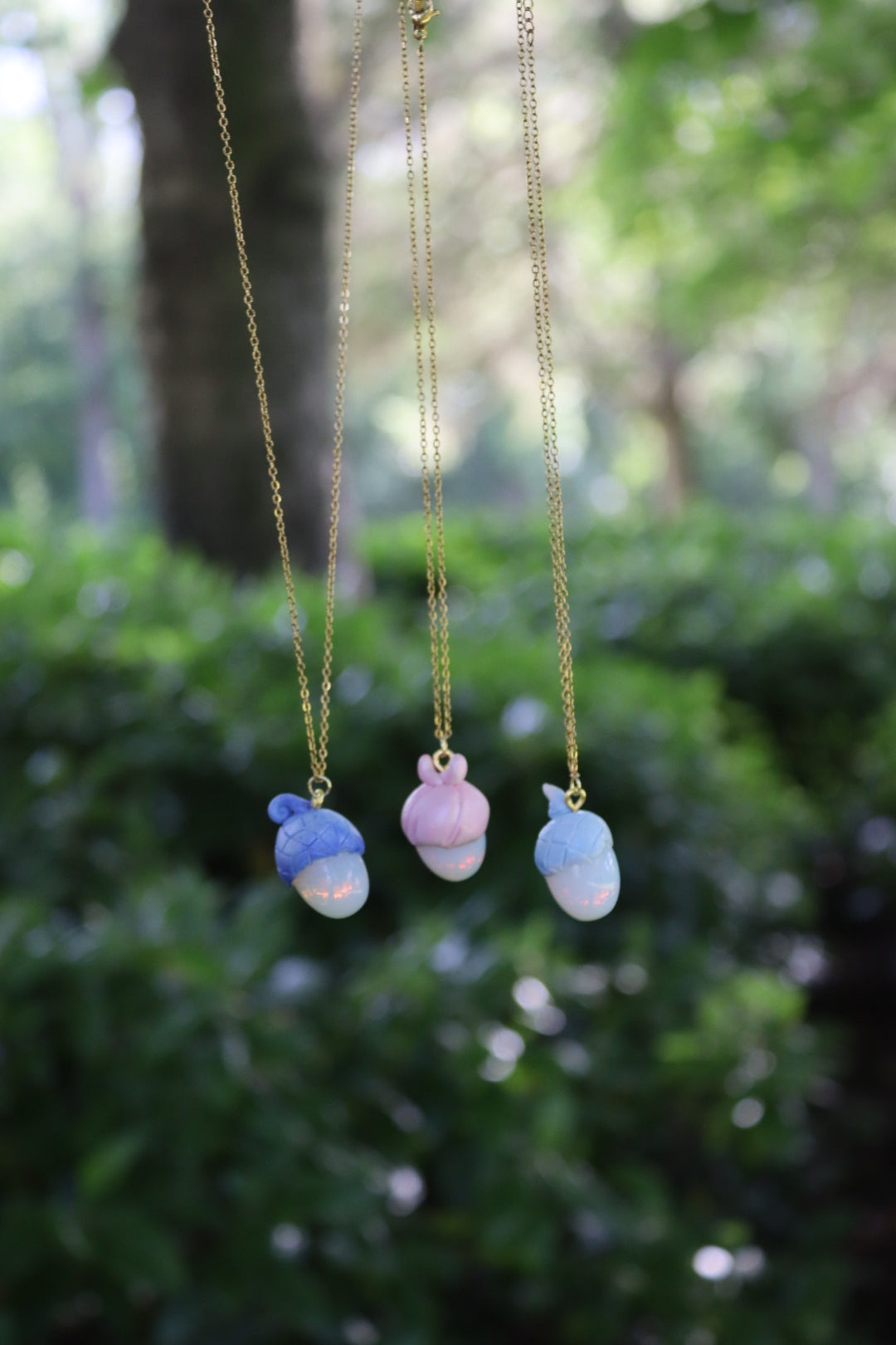 Opalite Crystal Acorn Necklaces
