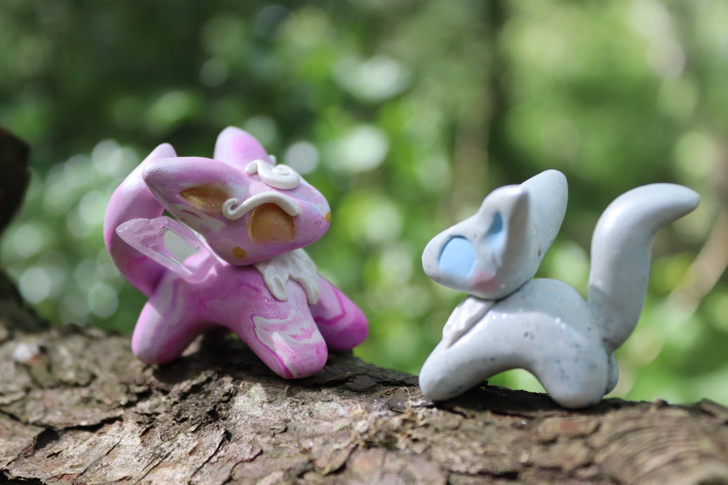 Smol Silver Fox — Handcrafted Miniature | Enchanted Woodland Figurine