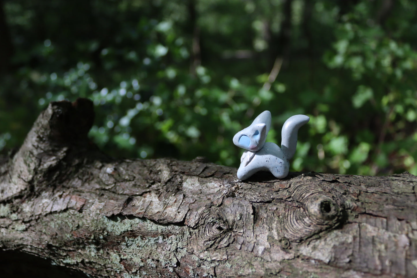 Smol Silver Fox — Handcrafted Miniature | Enchanted Woodland Figurine