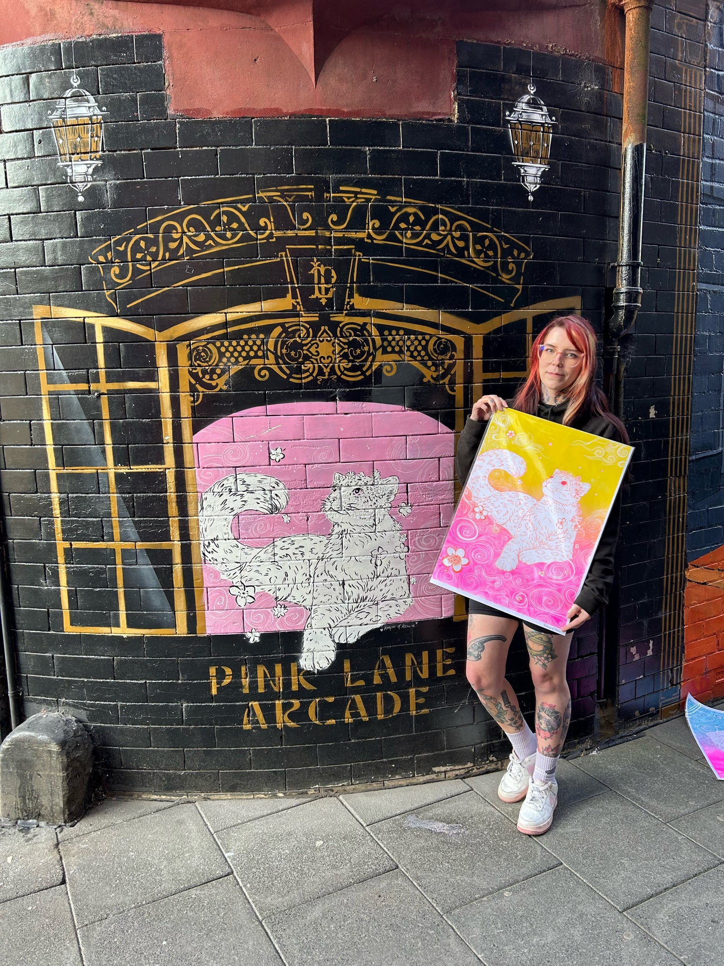 Pink Lane Leopard Risograph Print