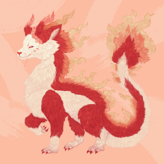 Ember Spirit Dragon Art Print