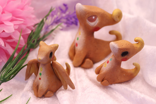 Baby Gingerbread Parasaurolophus — Handcrafted Miniature