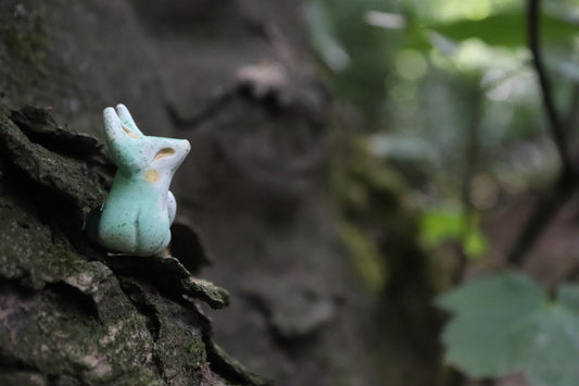 Tiny Forest Fox — Handcrafted Miniature | Enchanted Woodland Figurine