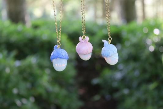 Opalite Crystal Acorn Necklaces