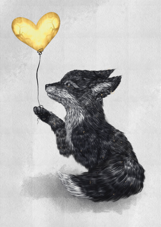 Heart of Gold Fox Print